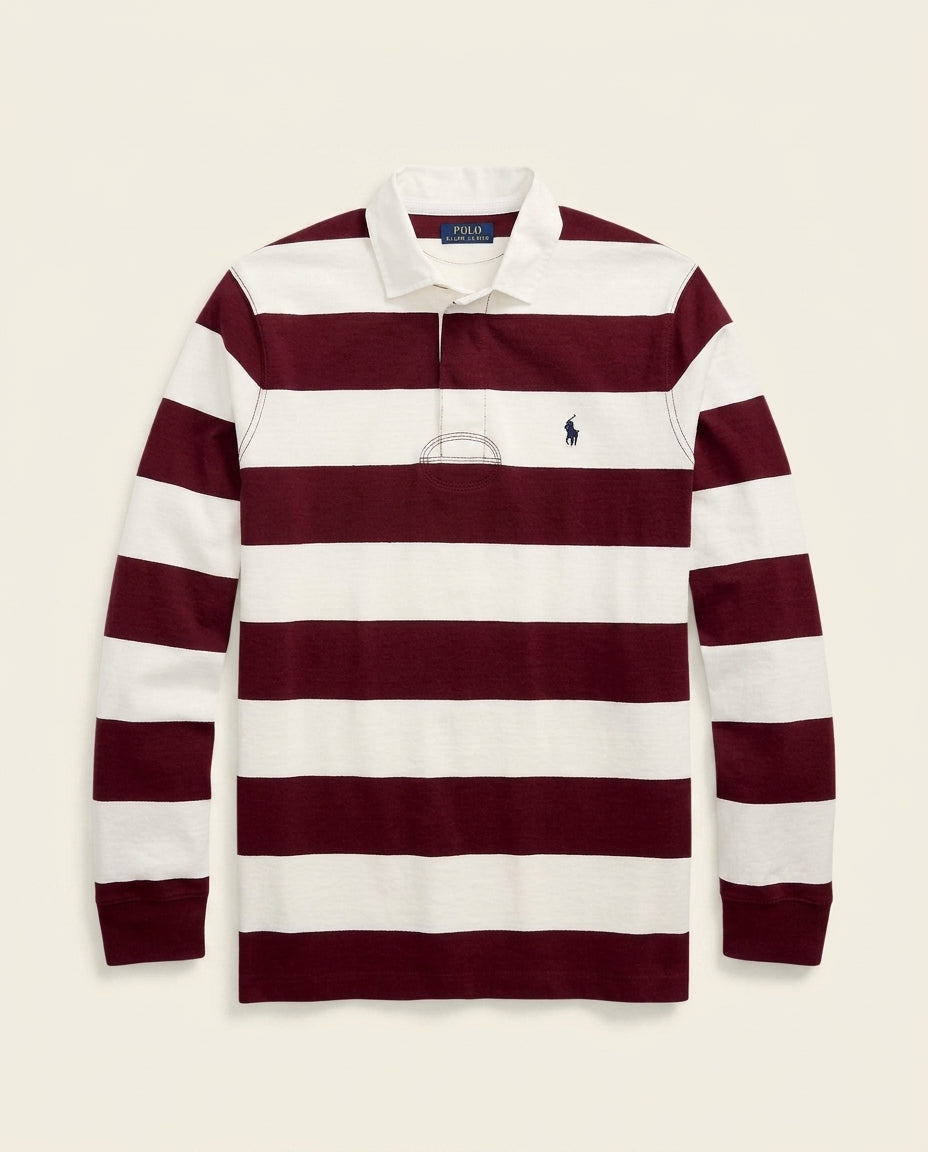 RL Signature Rugby Jersey Classic - Burgundy + White