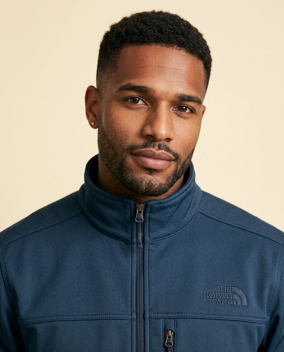 TNF Apex Flex Soft Shell Jacket - Navy Blue - view 4