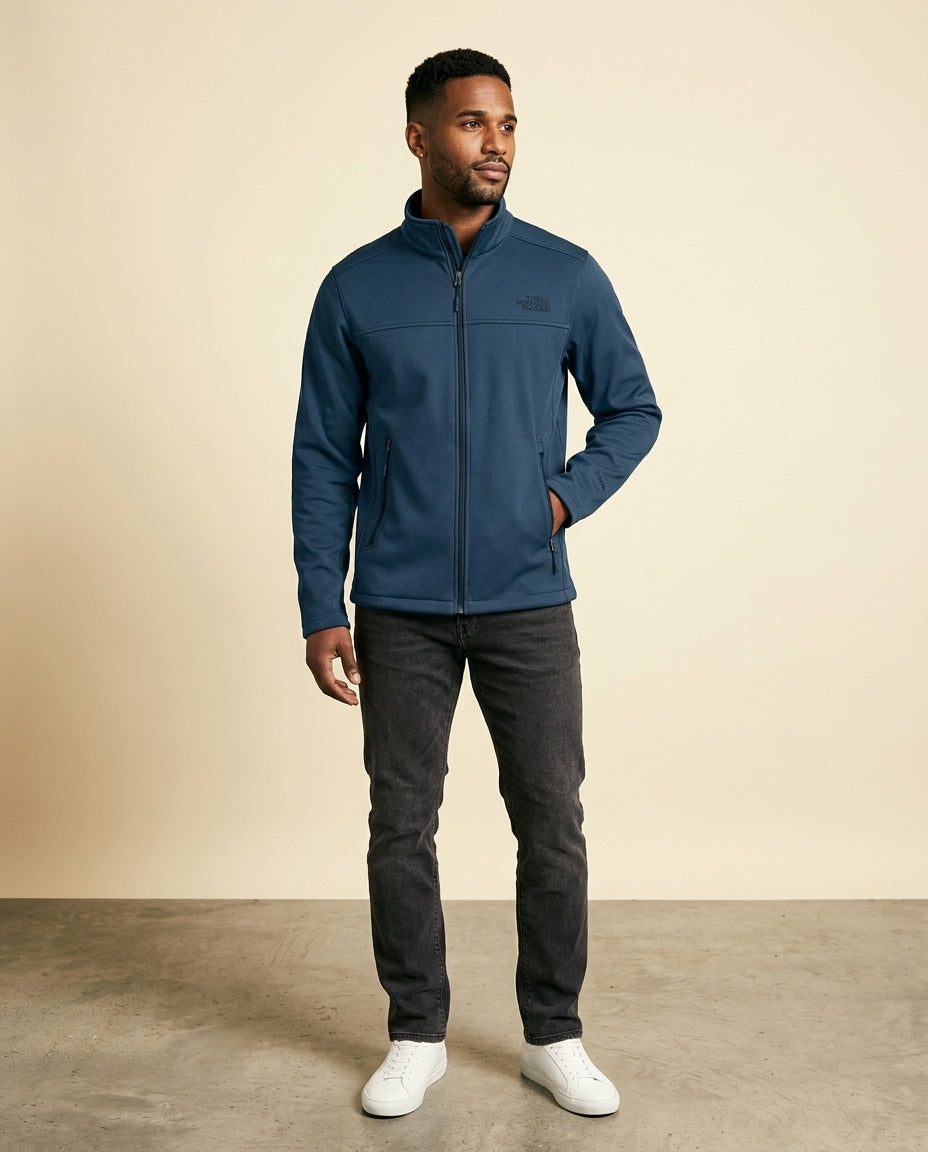 TNF Apex Flex Soft Shell Jacket - Navy Blue - view 3