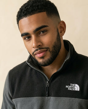 TNF Glacier Quarter-Zip Fleece - Dark Grey + Black - view 4