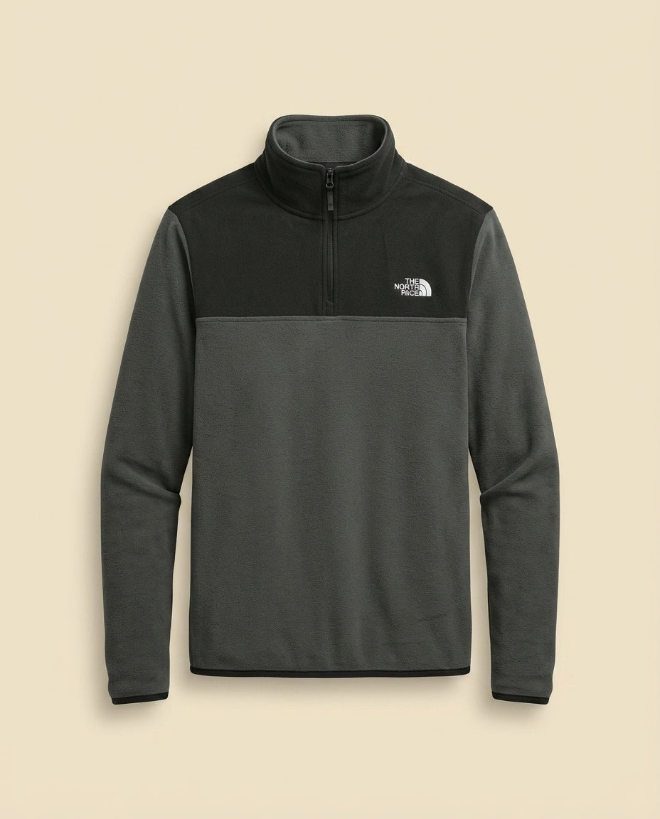 TNF Glacier Quarter-Zip Fleece - Dark Grey + Black