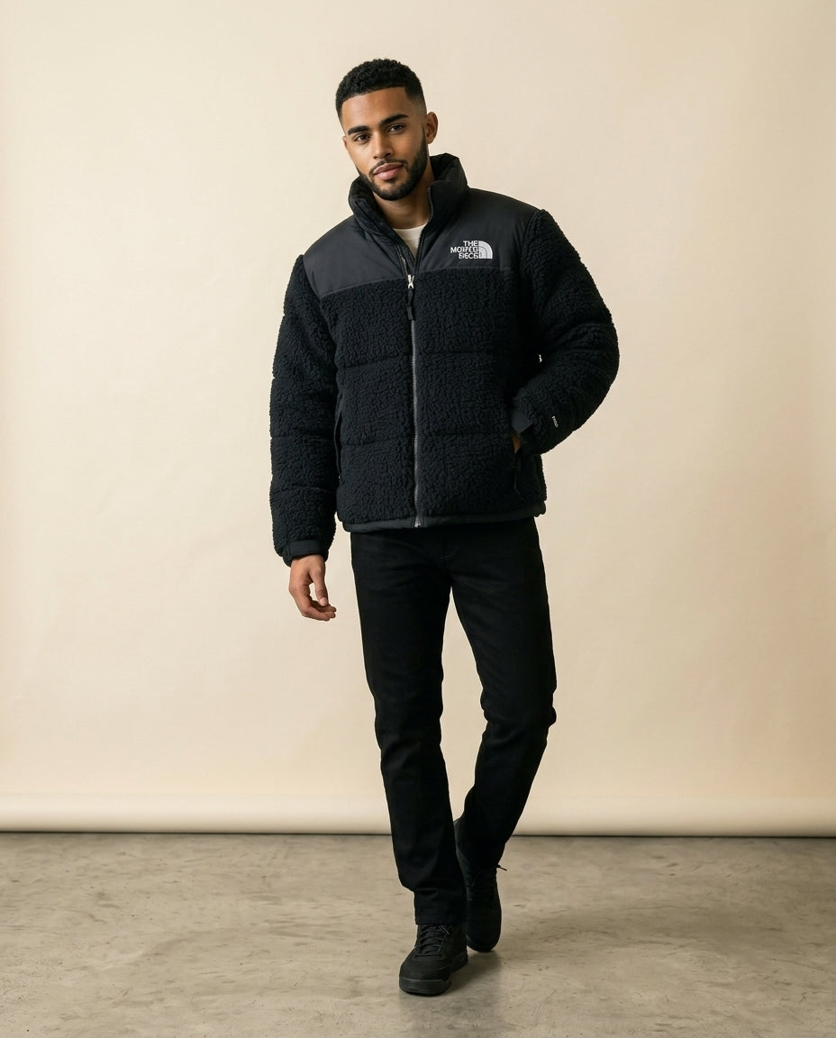 TNF Nuptse Sherpa Puffer Jacket - Black - view 3