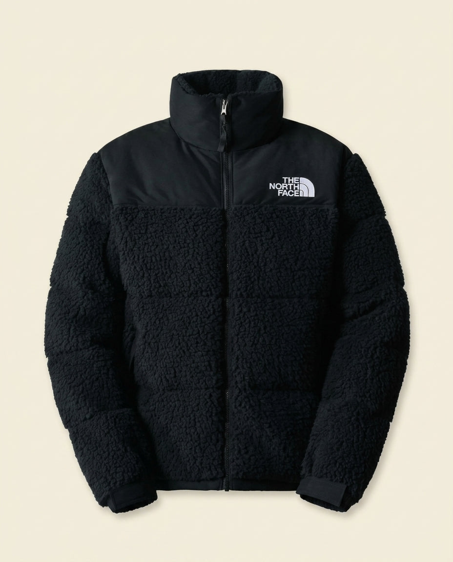 TNF Nuptse Sherpa Puffer Jacket - Black