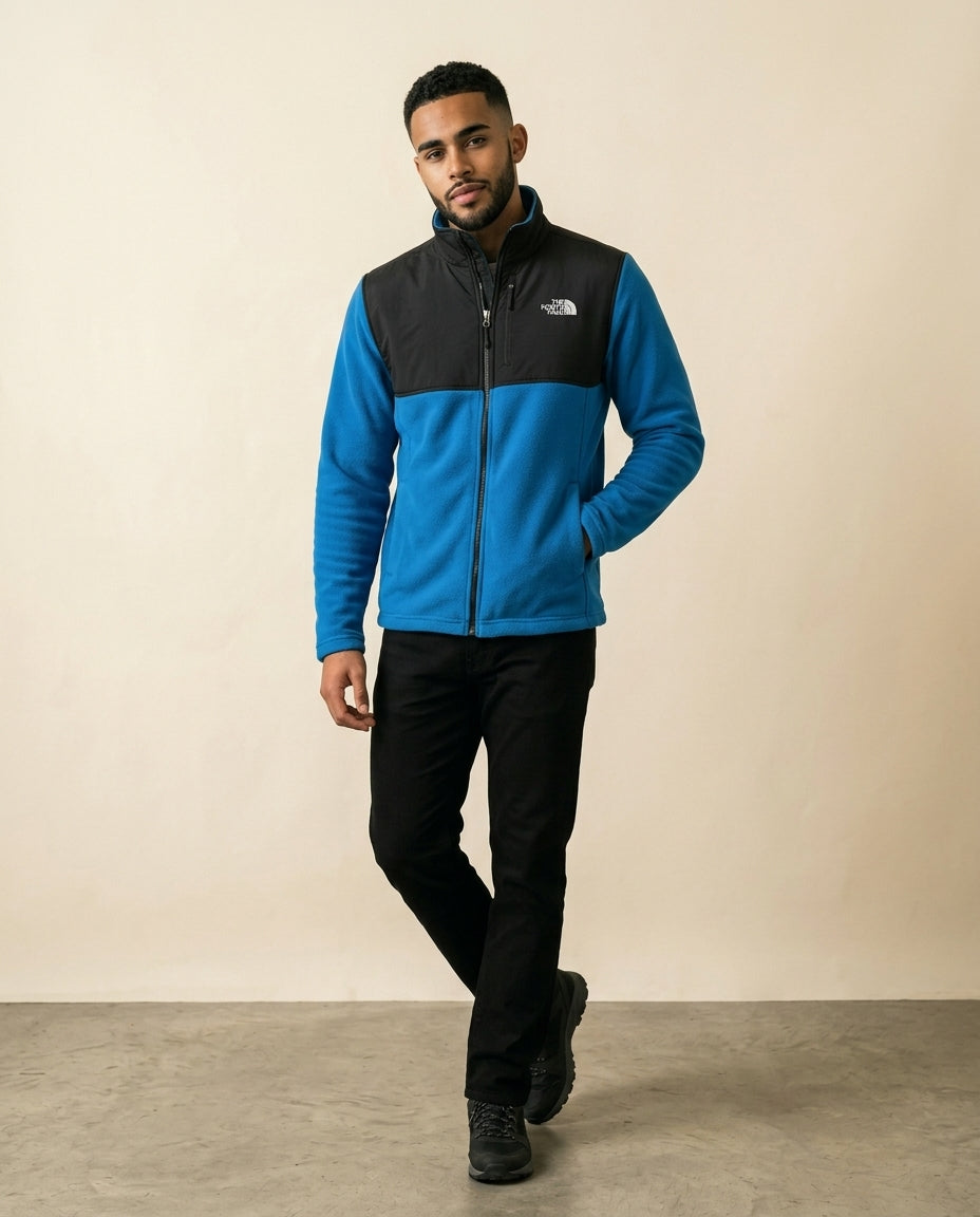 TNF Denali Fleece Jacket - Blue + Black - view 3
