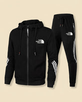 TNF Signature Tracksuit Set - Black + White