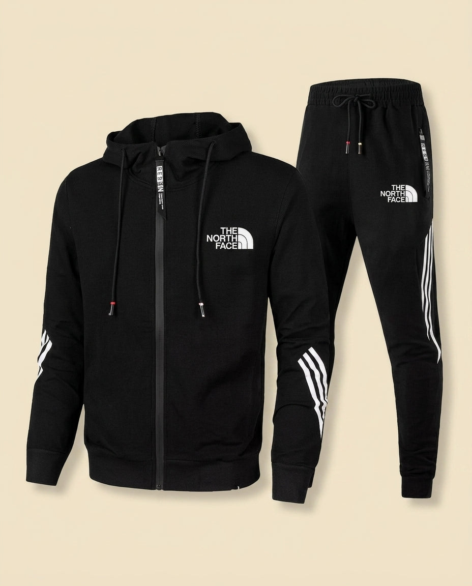 TNF Signature Tracksuit Set - Black + White