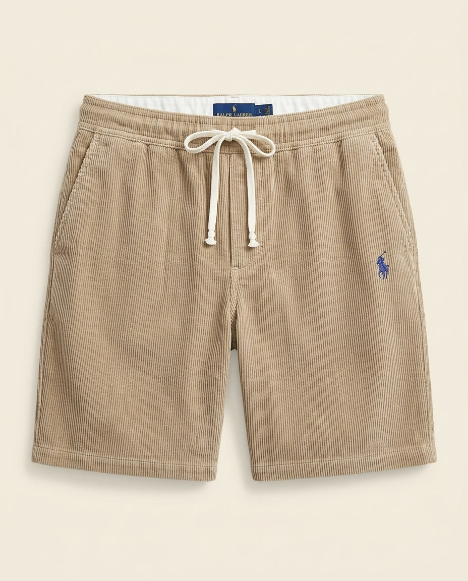 RL Prestige Corduroy Casual Shorts - Khaki
