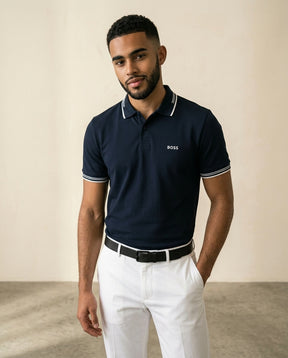 BS Paddy Polo Slim Cotton - Navy Blue - view 3