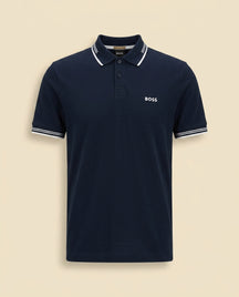 BS Paddy Polo Slim Cotton - Navy Blue