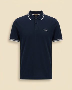 BS Paddy Polo Slim Cotton - Navy Blue