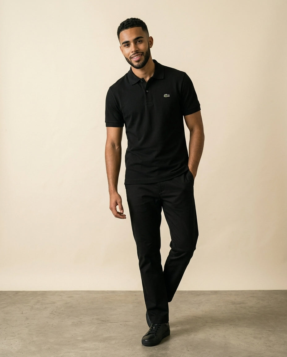 LC Classic Piqué Polo Noir - Black - view 3