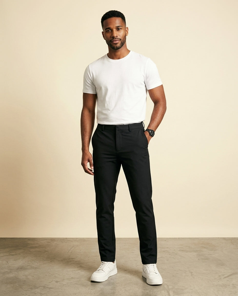 Slim Stretch Dress Trouser Black - Black - view 3