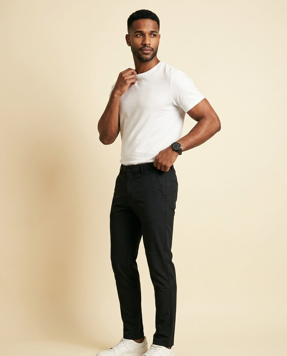 Slim Stretch Dress Trouser Black - Black - view 2
