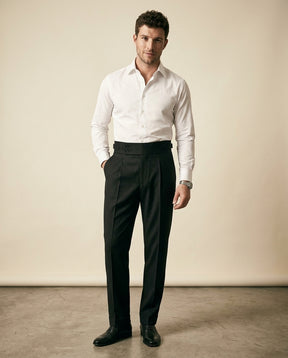 Double Pleat High-Waist Trouser Black - Black - view 3