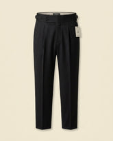 Double Pleat High-Waist Trouser Black - Black