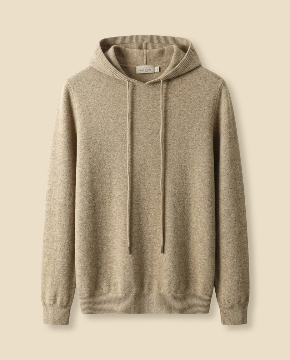 Cashmere-Blend Knit Hoodie Camel - Camel