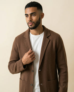 Wool-Blend Casual Blazer Camel - Camel - view 2