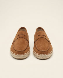 Suede Espadrille Loafer Tan - Tan