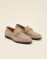 Suede Horsebit Loafer Beige - Beige
