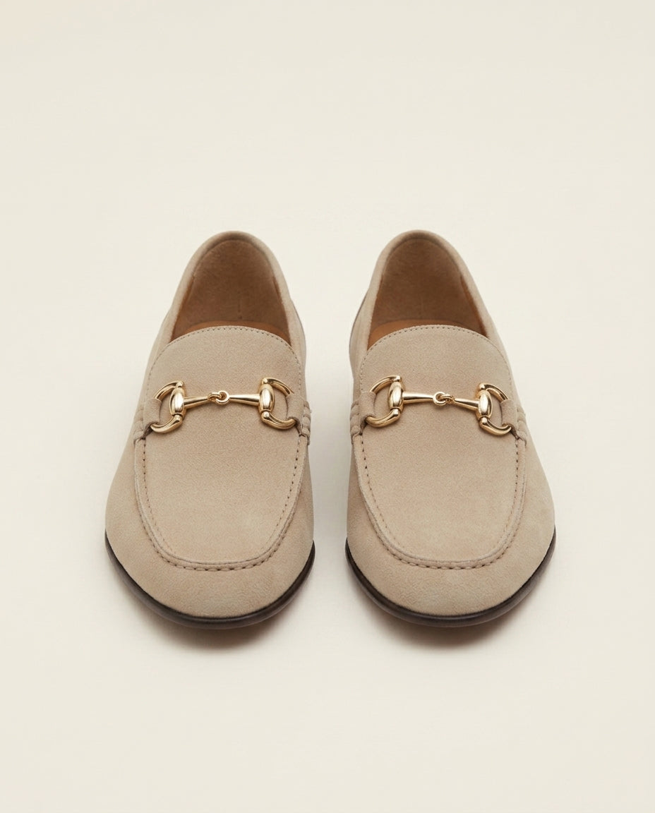 Suede Horsebit Loafer Beige - Beige - view 2