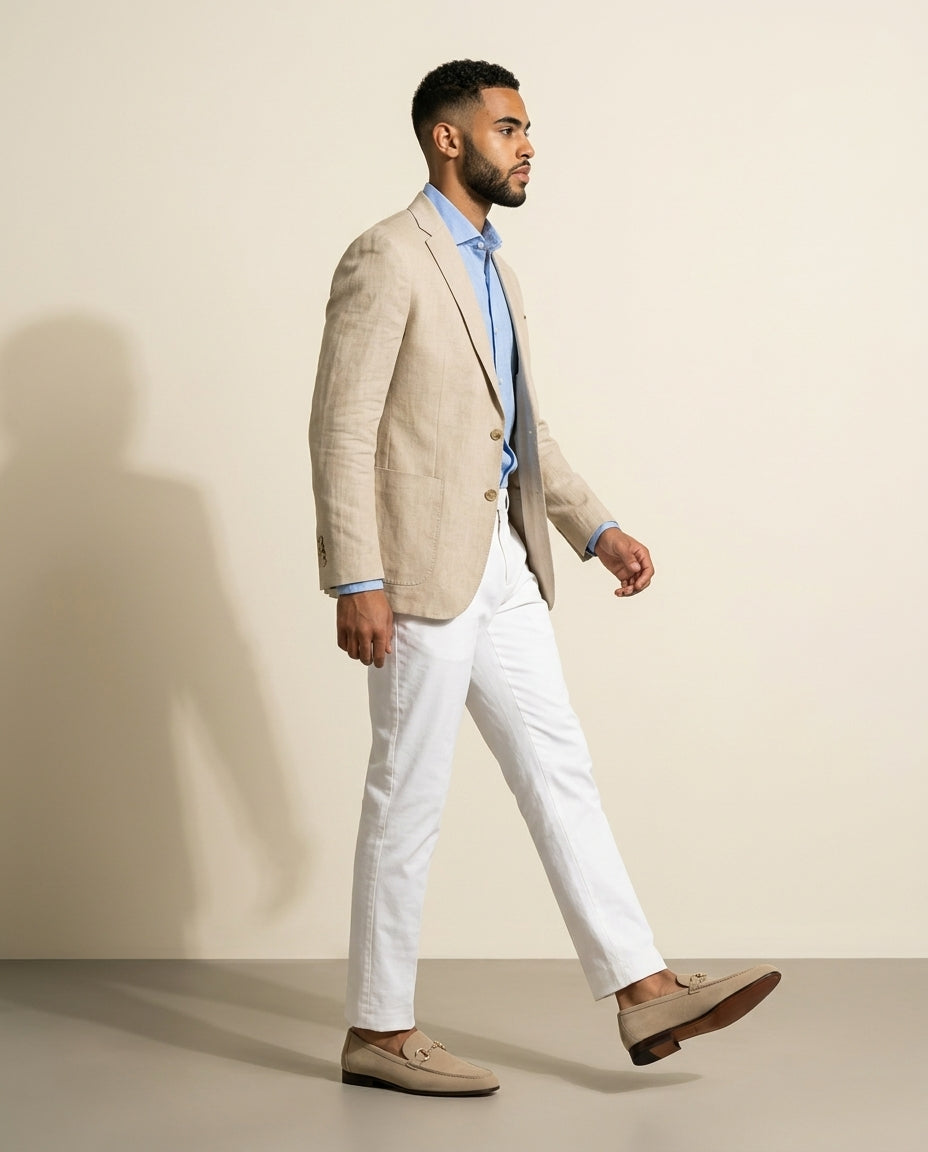 Suede Horsebit Loafer Beige - Beige - view 4