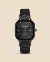 CS Square Quartz Steel Watch Black - All Black