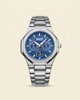 MF Prestige Chronograph Blue Dial Watch - Silver + Blue