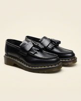 Leather Tassel Loafer Black - Black