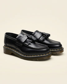 Leather Tassel Loafer Black - Black