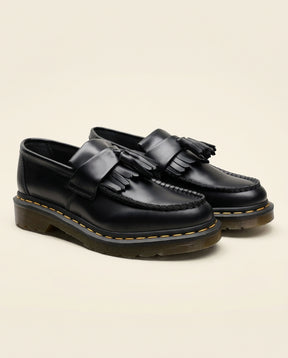 Leather Tassel Loafer Black - Black