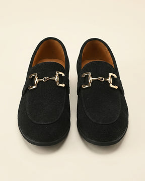 Suede Horsebit Loafer Black - Black - view 2