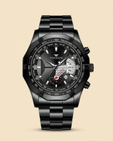 FG Elite Black Chronograph Sport Watch - All Black