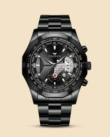 FG Elite Black Chronograph Sport Watch - All Black