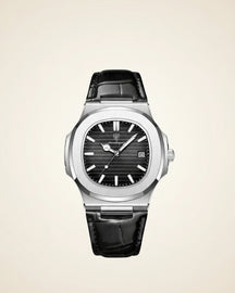 Relogio de Couro Preto Luxe Civano 