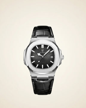 Relogio de Couro Preto Luxe Civano 