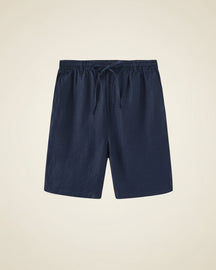 Short Masculino de Linho Old Money Milford Azul Marinho
