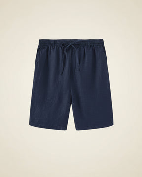 Short Masculino de Linho Old Money Milford Azul Marinho