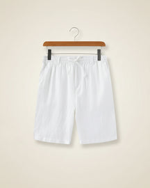 Short Masculino de Linho Old Money Milford Branco
