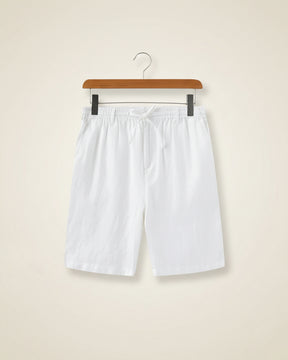 Short Masculino de Linho Old Money Milford Branco