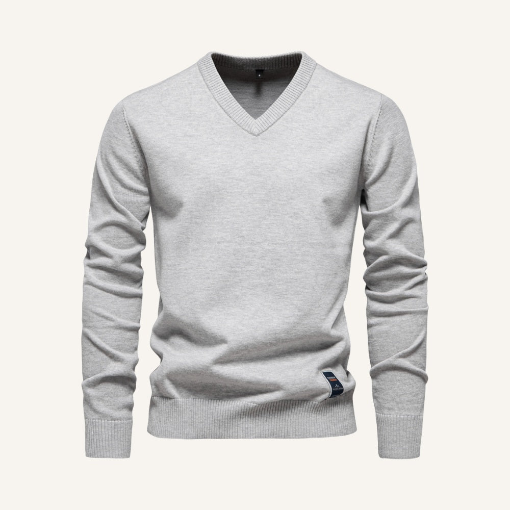 Sueter Masculino Gola V Pesson Lior Cinza