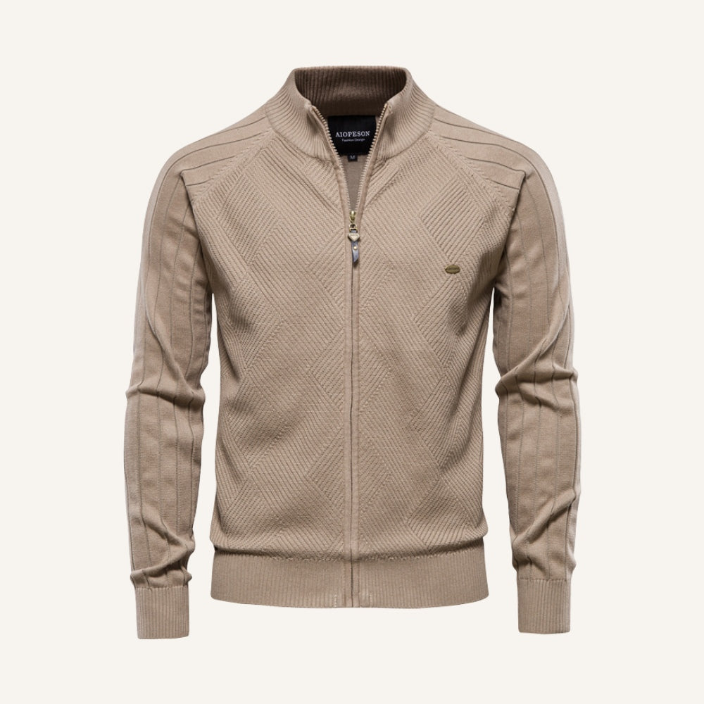 Sueter Masculino com Ziper Pesson Arno Bege