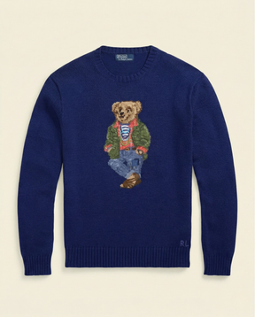 RL Polo Bear Indigo Knit Sweater