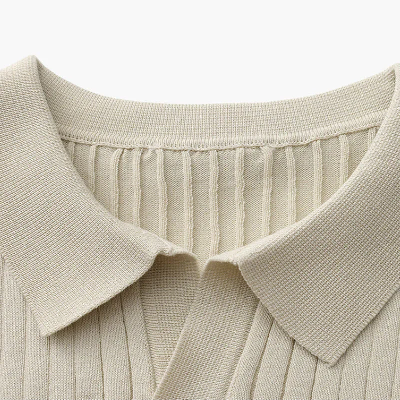 tecido Camisa Polo Canelada Premium Sollome bege