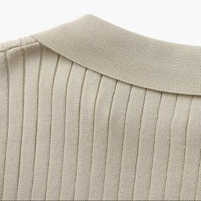 tecido Camisa Polo Canelada Premium Sollome bege